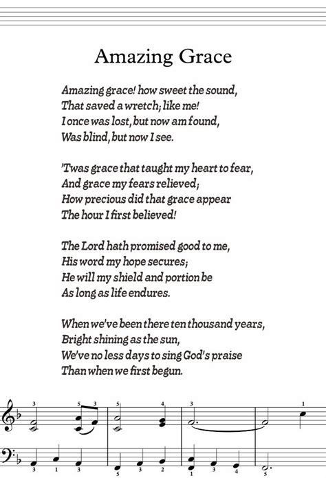 Amazing Grace (with lyrics) .